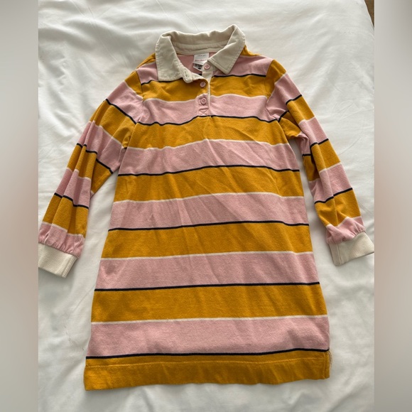 Hanna Andersson Long Sleeve Rugby Dress Sz 5 - Picture 1 of 5